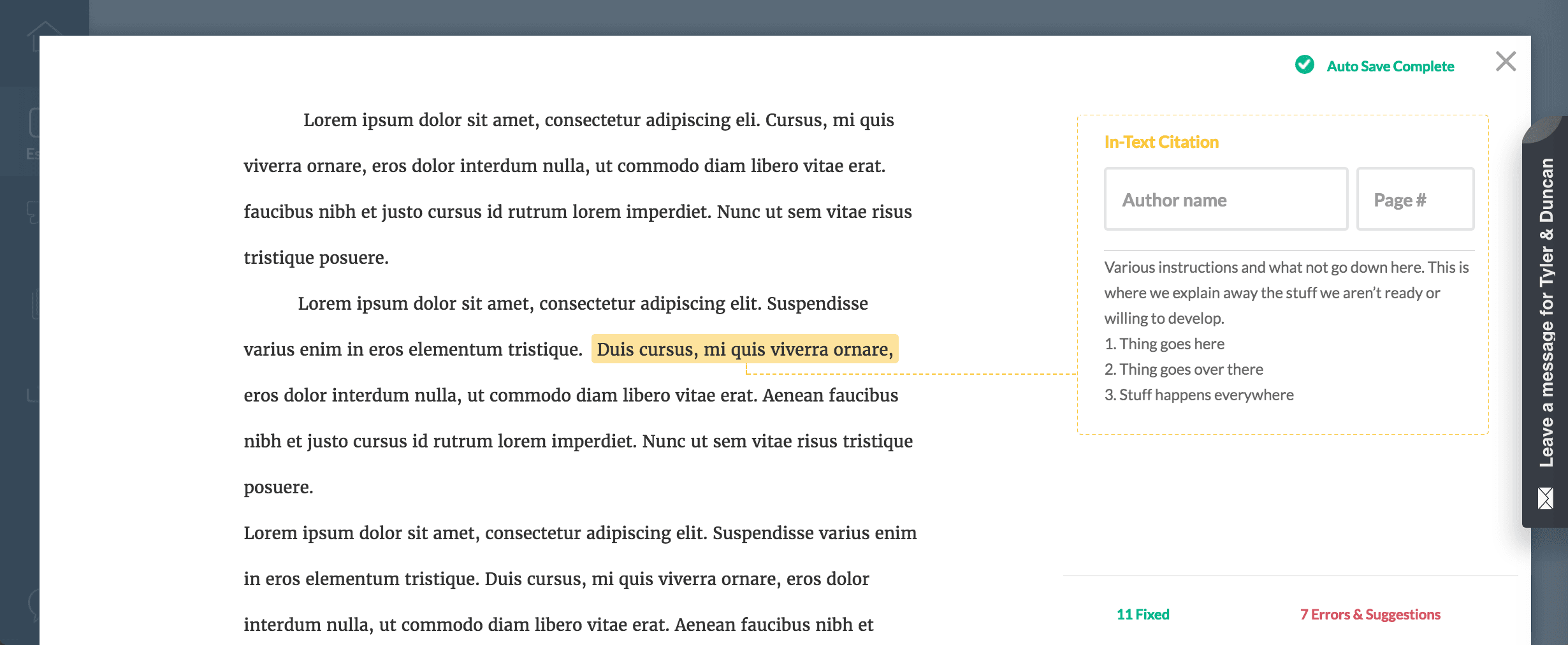 MLA in-text citations in Formatically coming soon